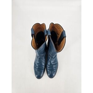 Vintage Justin Blue‎ Leather L3080 Western Cowboy Boots Women's Size 4.5B